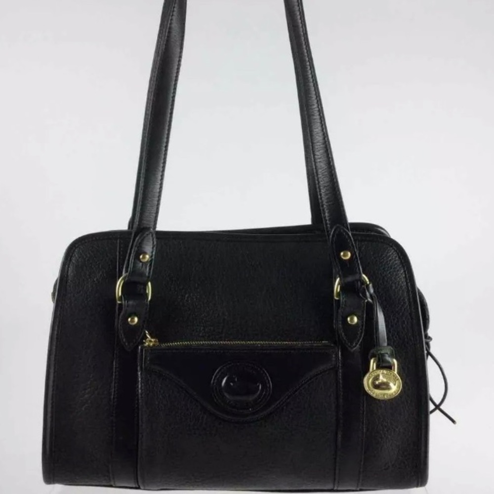 Dooney & Bourke Black Leather Satchel MADE IN USA